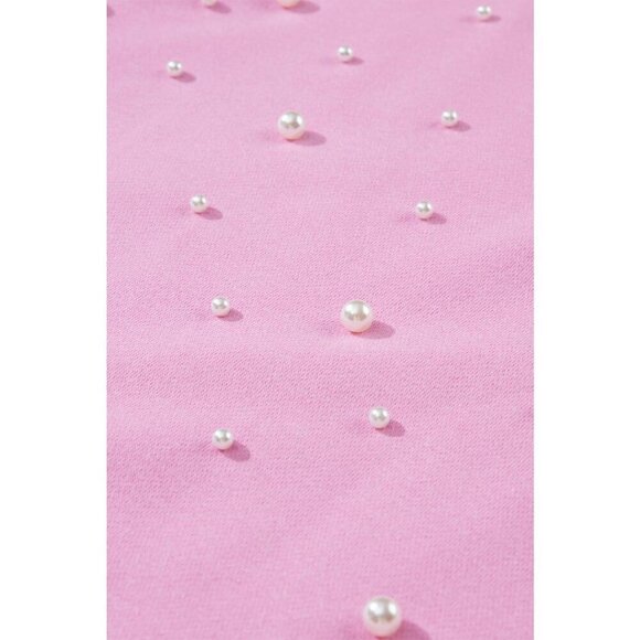 NWT AMELIA BUBBLEGUM PINK PEARL CREWNECK SWEATER - Picture 15 of 16